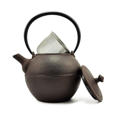 cast iron teapot with strainer