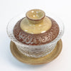 Gaiwan hammered glass yellow 125ml