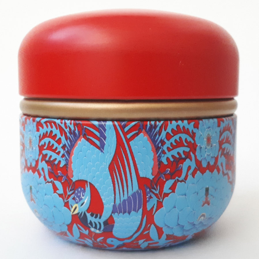 Tea Tin Blue Phoenix