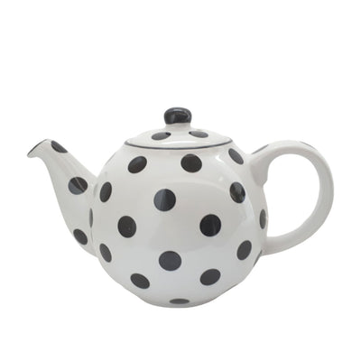 Teapot I polka dot black & white